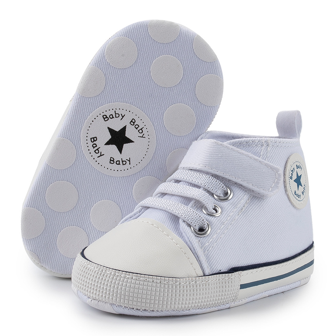 Picture of Foreign trade explosions classic high-top baby canvas shoes toddler shoes soft bottom with baby shoes