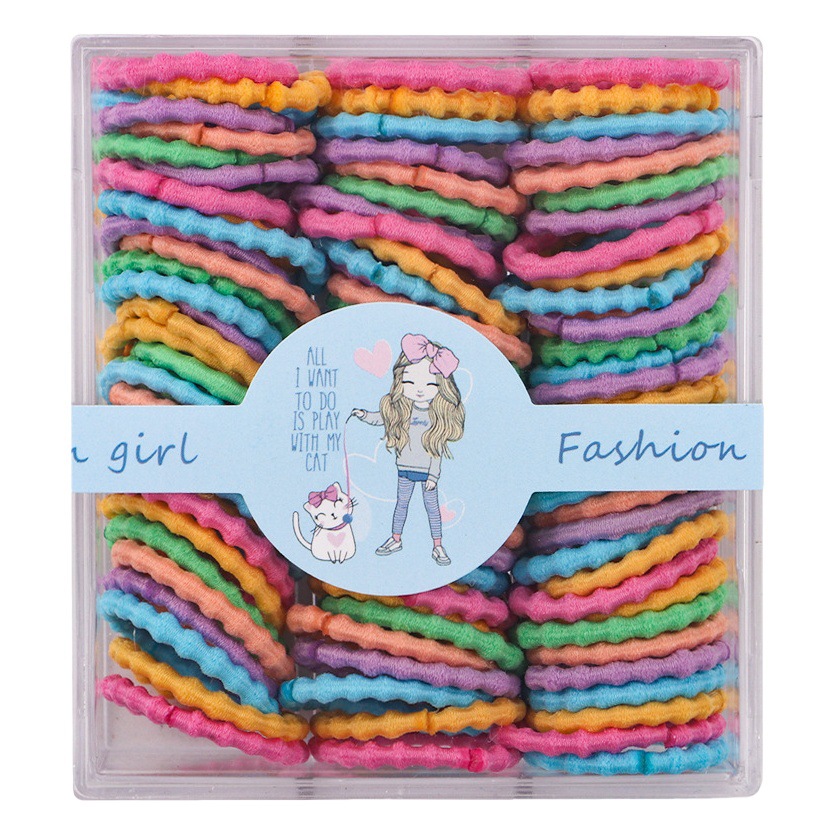 Gg&Mm Korean Style Kidsren's Hair Accessories Basic Rubber Band Thumb Ring Toddler Hair Ring Colorfulful Hair Rope Boxed Headwear