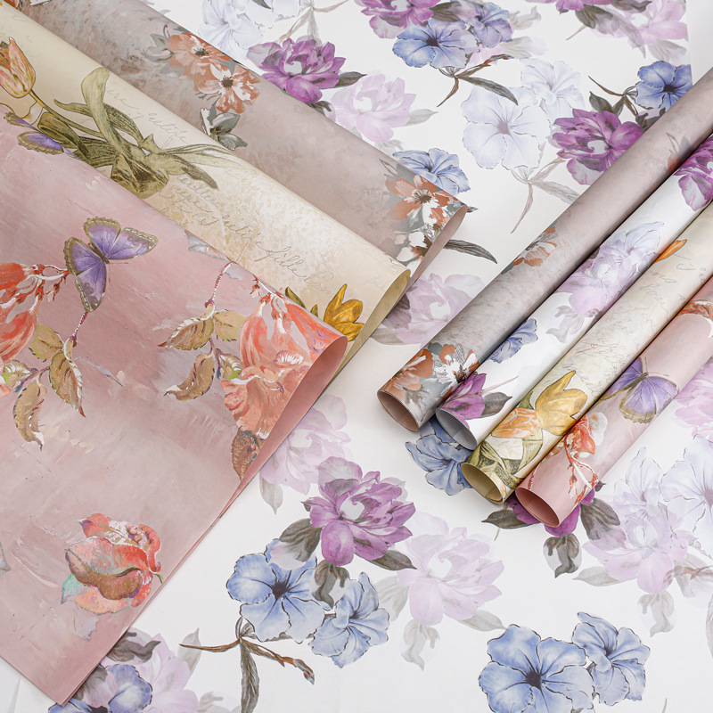 Flower Love High-End 520 Romantic Garden New Art Paper Flowers Waterproof Packaging Material Flower Fenghua Paper