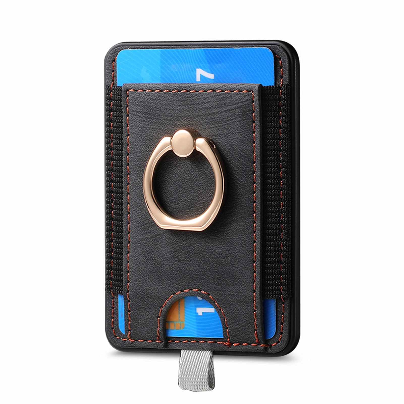Picture of Magnetic magsafe card holder back sticker strong magnetic multi-function mobile phone card holder card holder card coin holder hardware ring