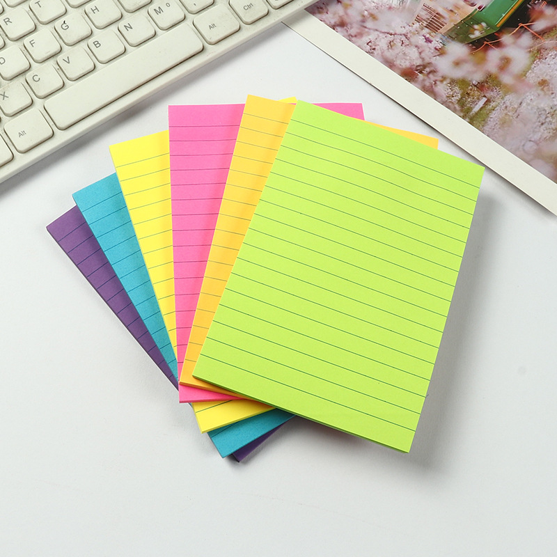 Picture of Ins Sticky Note Simple Style Horizontal Line Japanese Style Student Notebook Colorfulful Cute Creative Tearable Line Paper