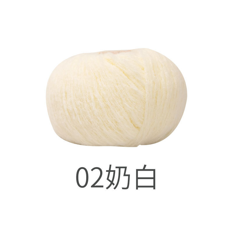Picture of Snow Fear Cotton Candy Imitation Wool Felt Line Hairpin Hand-woven Bag Doll Crochet Material Bag Wool Ball