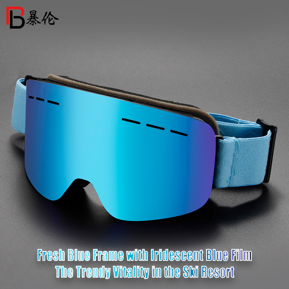 Picture of Cross-border double-layer polarized anti-fog cylindrical ski goggles suit outdoor mountaineering UV-proof windproof snow goggles 3051
