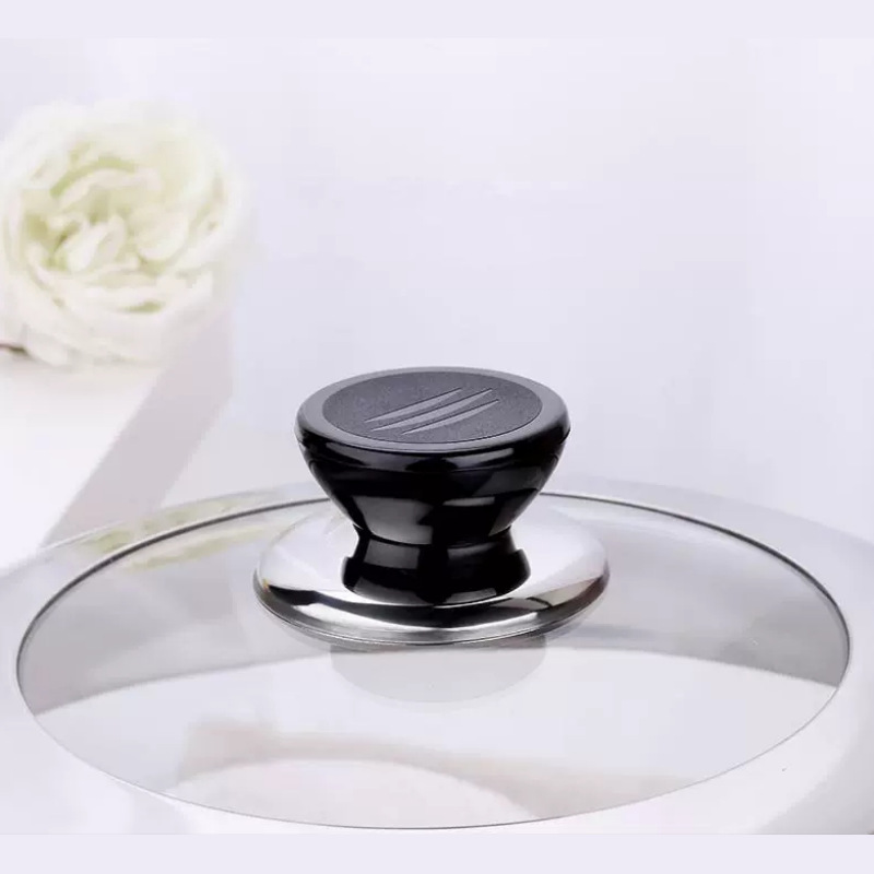 Picture of Pot Cover Household Stainless Steel Combination Lid Visual Lid Wok Steamer Iron Pan Universal 28-30-32cm Pot Cover