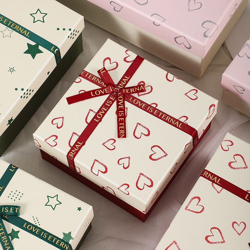 New Exquisite Gift Box, High-End Gift Box, Holiday Gift Box for Girls, Birthday Heaven and Earth Cover Packaging Box