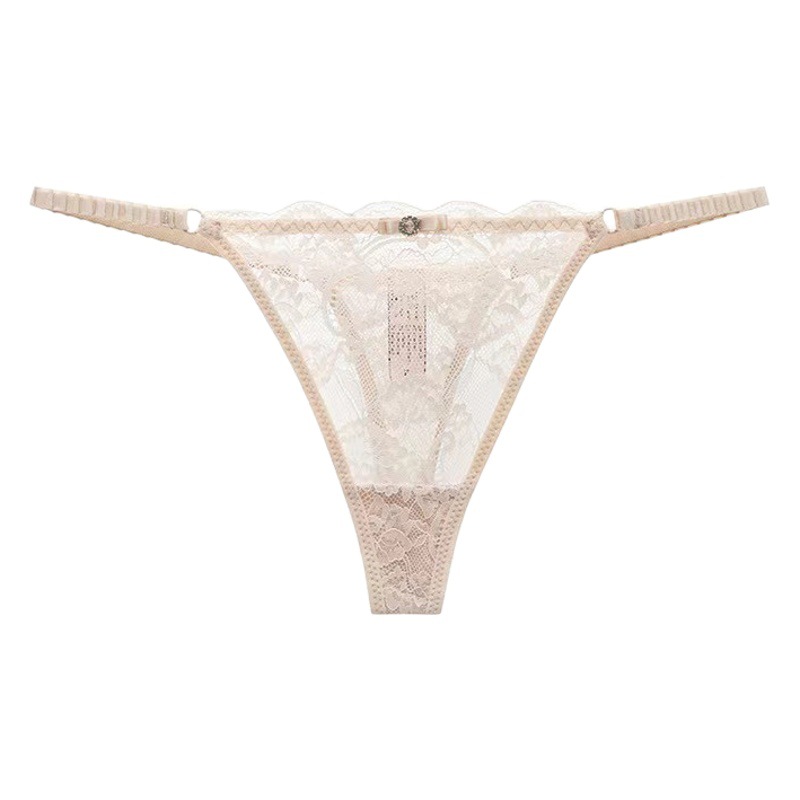 Sexy Lace Lace-Up Cut Out Thong for Sexys Cotton Breathable Seamless Sports Peach Butt Wholesale T-Pants