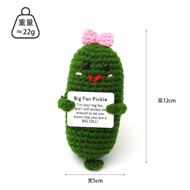 Picture of Cross-Border Hot-Selling Wool Crochet Positive Energy Potato Knitted Wool Cucumber Positive Energy Wool Crocheted Doll Finished Product