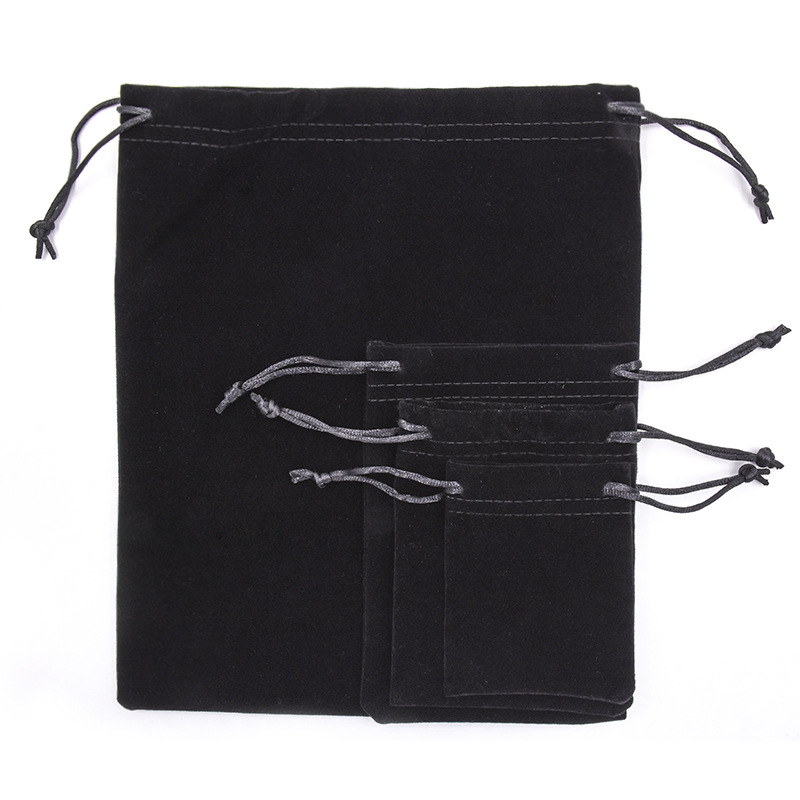 Picture of High-Quality Flocked Cloth Gift Bag, Jewelry Drawstring Velvet Bag, Cosmetics Storage Bag