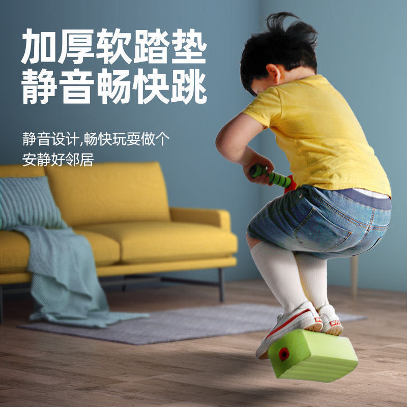 Picture of Source Production of Flashing Kidsren's Sound Frog Jumping Toys Baby Jumping Pole Ball Doll Jumping Sports Toys