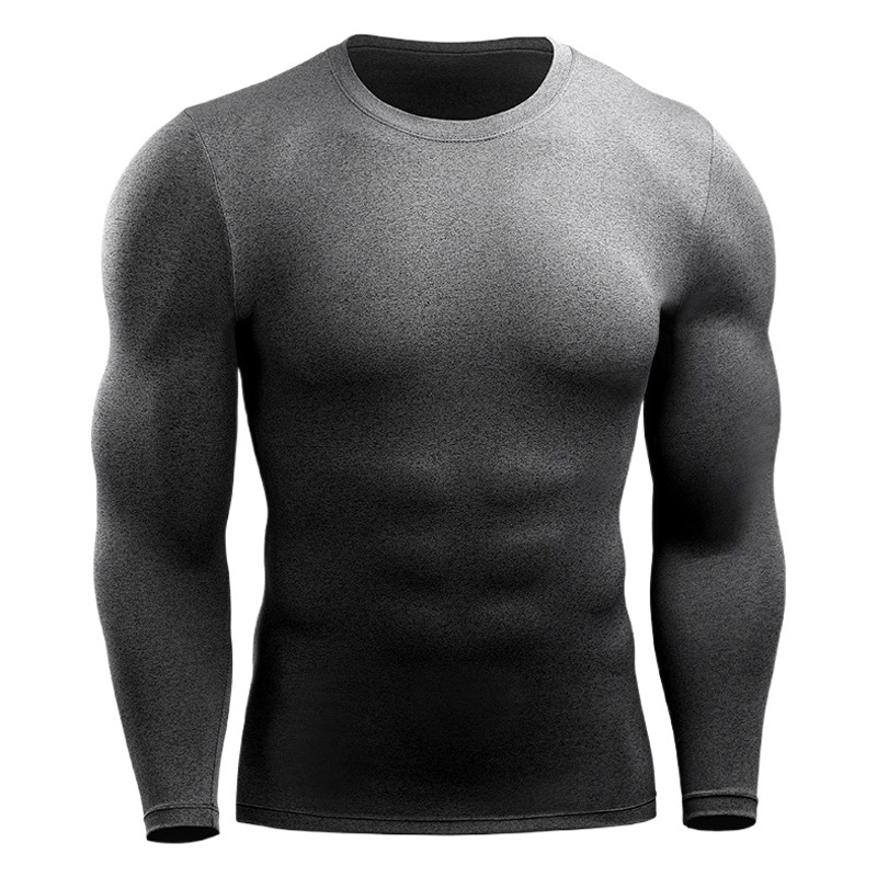 Quick-Drying Bodysuit Men's Long-Sleeved Sports Cycling Tops Running Fitness Football Training Basketball Clothing Bottoming Autumn and Winter