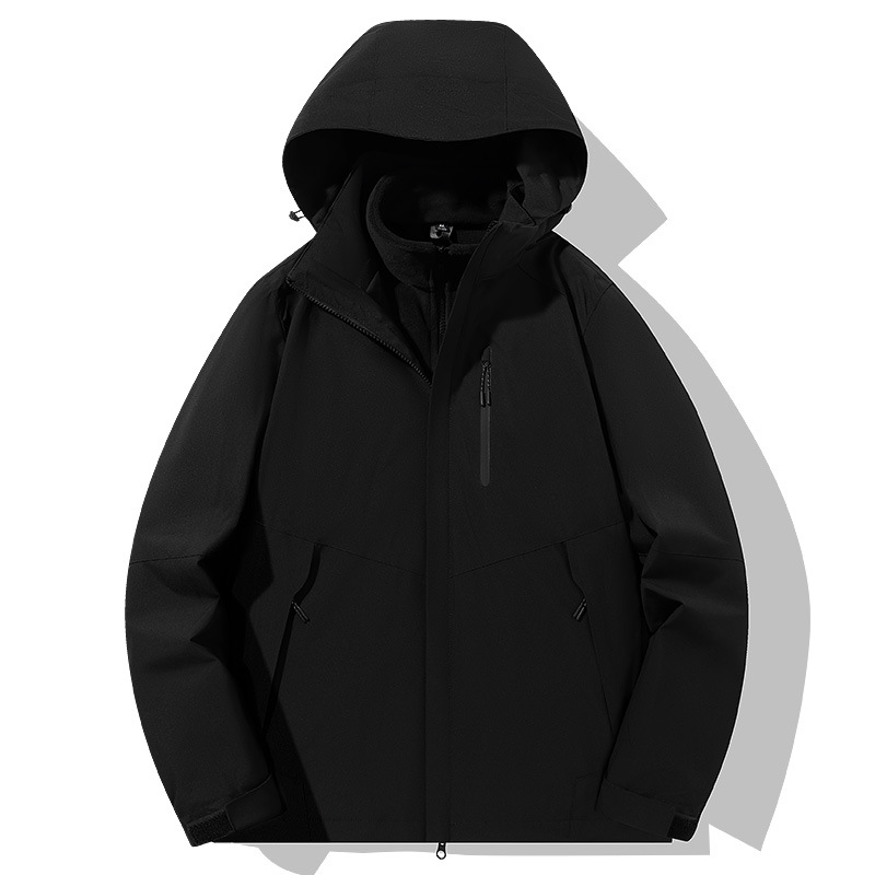 Picture of 2024 new color matching new charge clothing three-in-one outdoor plus size detachable mountain outdoor couples overalls