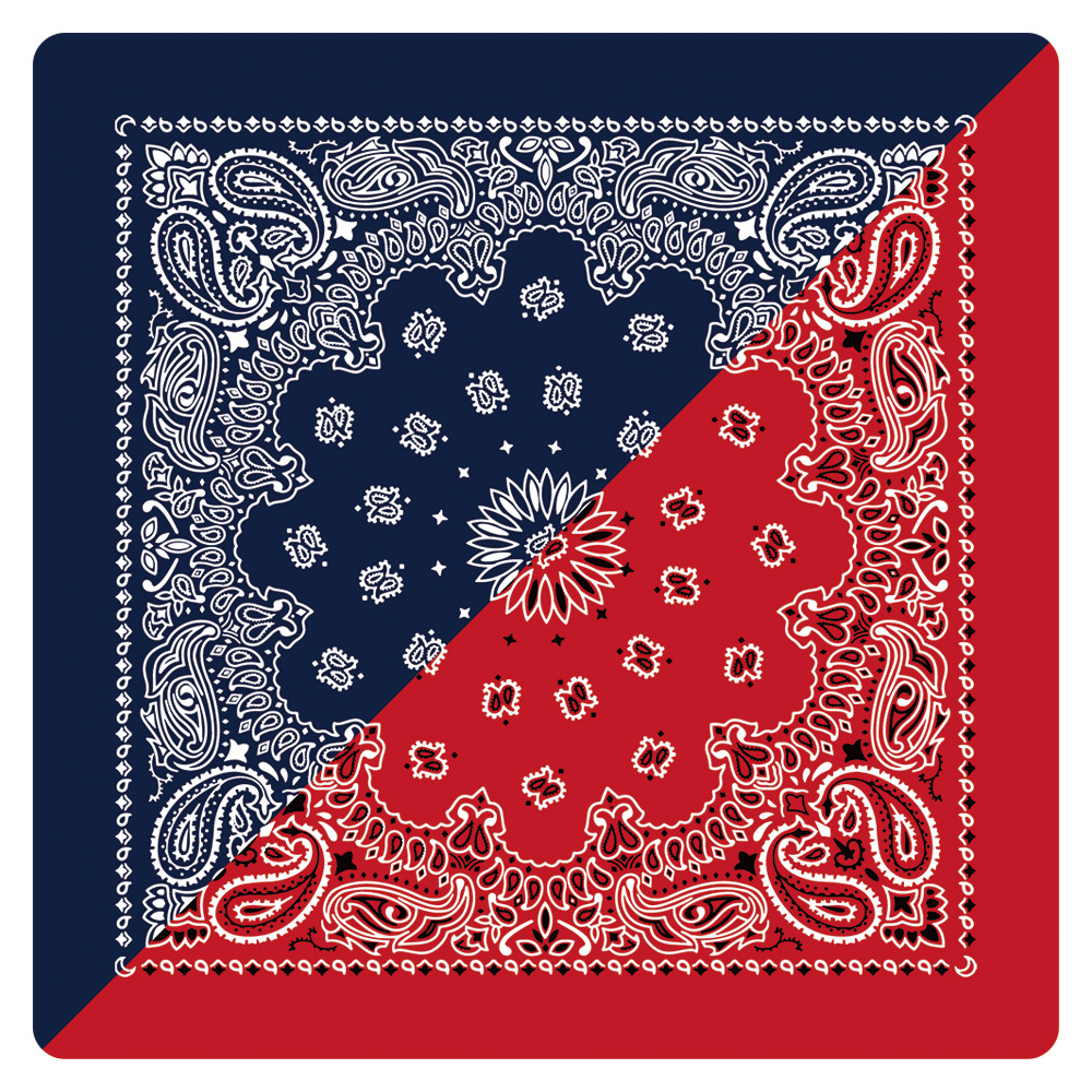 Picture of Amazon Hip Hop Contrast Color Double Cashew Flower Outdoor Headscarf Paisley Cotton Street Dance Joker Square Wholesale
