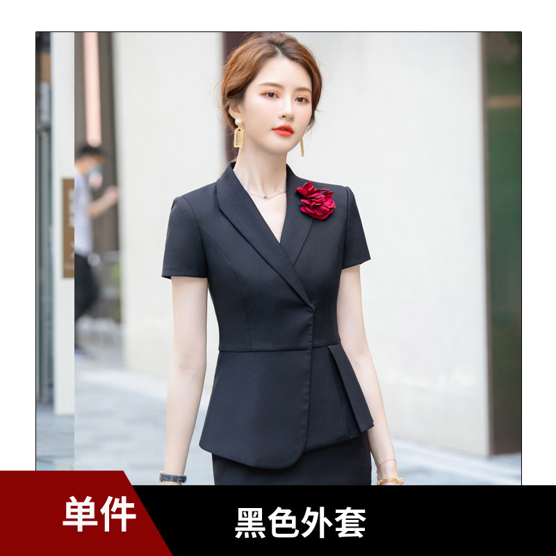 Picture of Jindian work clothes suit summer gray temperament professional suit jewelry shop work hotel front desk work clothes for women