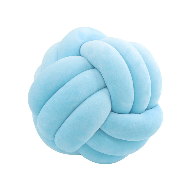 Picture of Ins Popular Three-Strand Rope Knotted Round Ball Home Fabric Creative Hand-Woven Decorative Pillow Cushion Lumbar Cushion