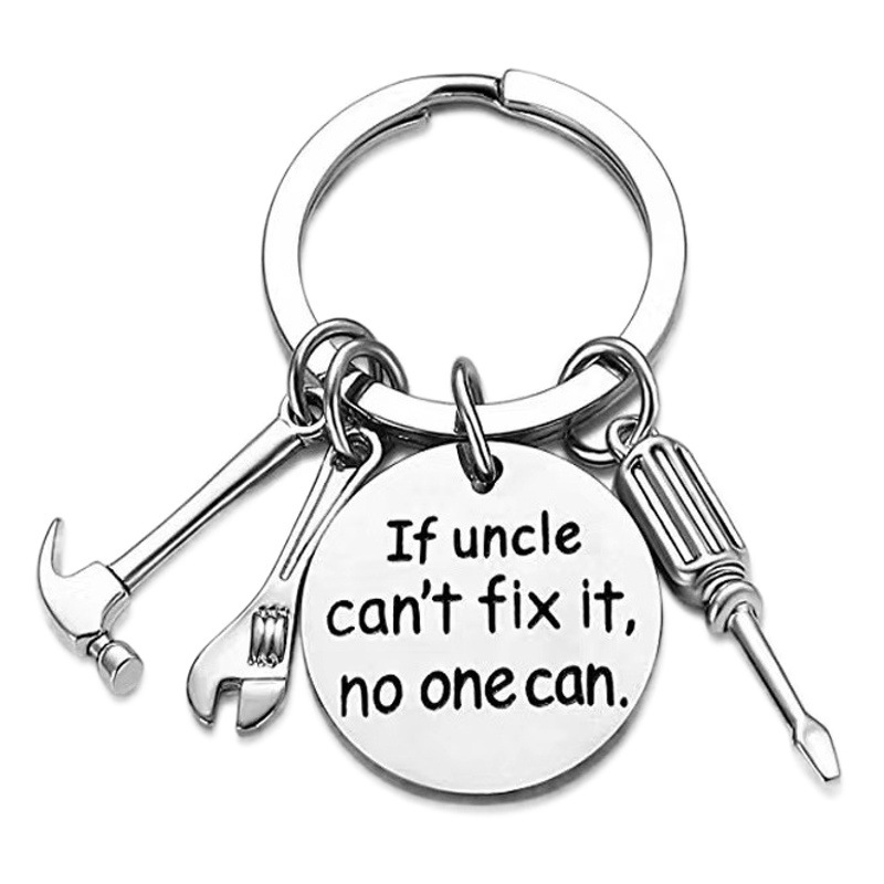 Father's Day Gift Hammer Wrench Screwdriver build Tool Keychain Stainless Steel fix it