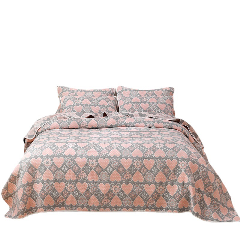 Cotton gauze soft mat three-piece set sweat-absorbent breathable non-stick bed sheet bed cover student dormitory four seasons universal