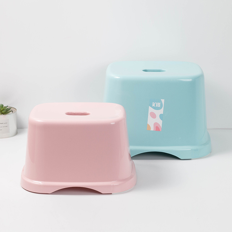 Household Simple Plastic Round Stool High Stool Small Chair Creative Thickened Adult Low Stool Bench Children Thickened Footstool