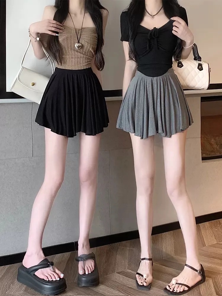 MSAY2024 Summer New French High Waist Slimming Ballet Pleated Skirt Age-Reducing A- Line Skirt Short Skirt for Children