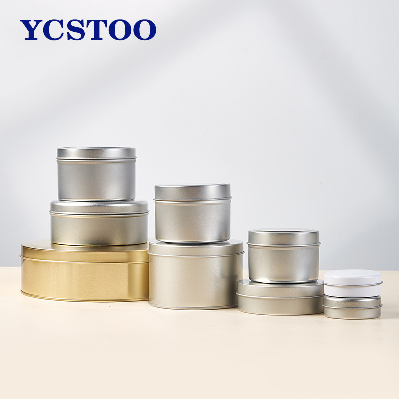 Gift packaging box tinplate can candy specialty gift peanut crisp cookies round iron box can be customized