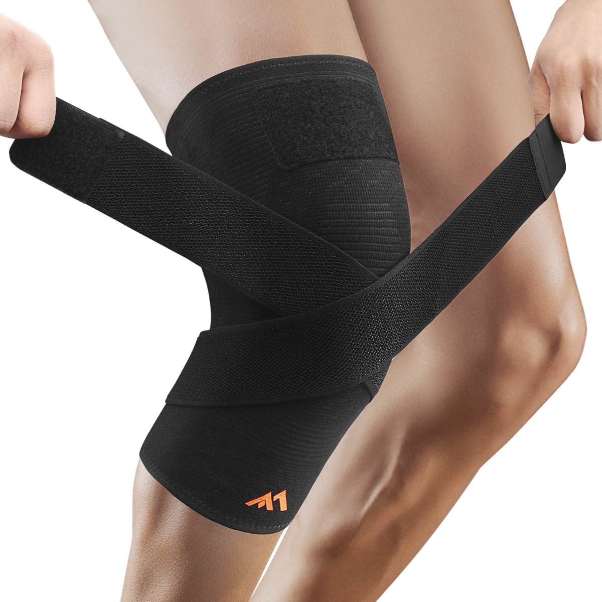 Sports Strap Nylon Knee Pad Running Fitness Weightlifting Pressurized Fixed Riding Basketball Outdoor Mountaineering Knee Pad Cover