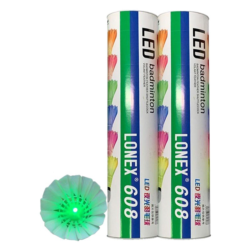 Manufacturer Supplies Duck Feather Badminton 6-Pack Amazon Entertainment Luminous Ball Popular Led Luminous Ball [608