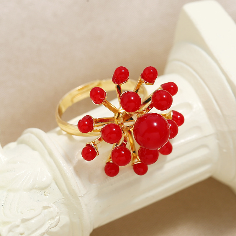 Picture of New Year Red Earrings Women's 20 New Fashionable Elegant Korean Style Personalized All-match Bridal Pearl Earrings Winter Earrings