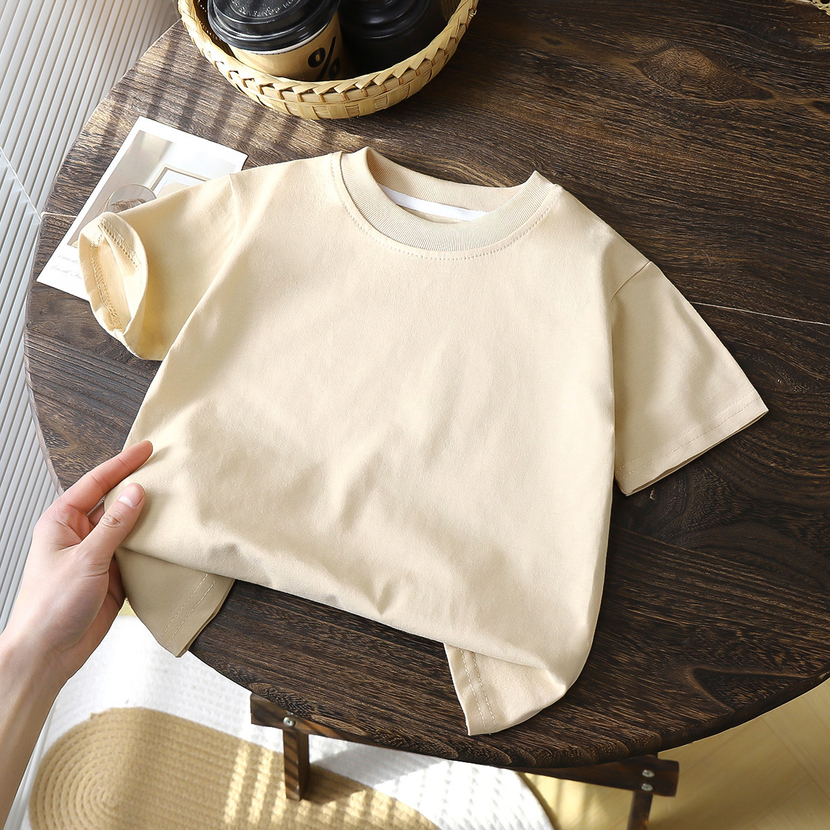 Picture of Children's Cotton Short-sleeved T-shirt Cotton Girl's Summer Wear New Style Boys' Top