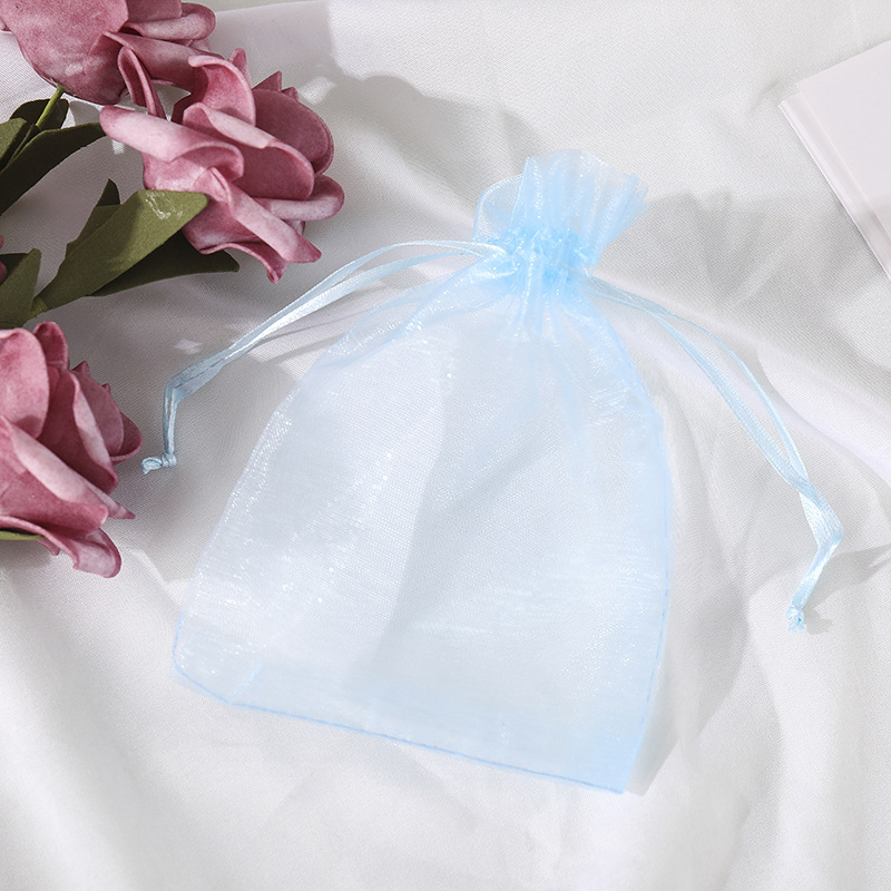 Picture of Plain beam gauze bag wholesale wedding candy bag spot small gift packaging mesh bag printing high density gauze