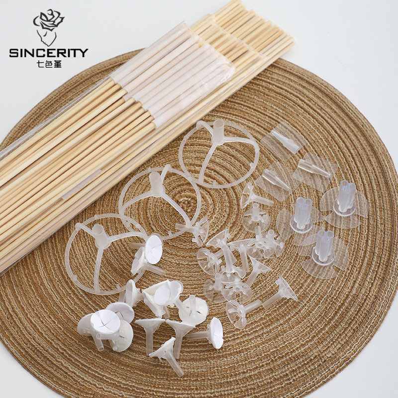 Floral universal fixed adhesive holder bamboo sticker Jack adhesive sticker handmade diy snack bouquet Apple packaging materials