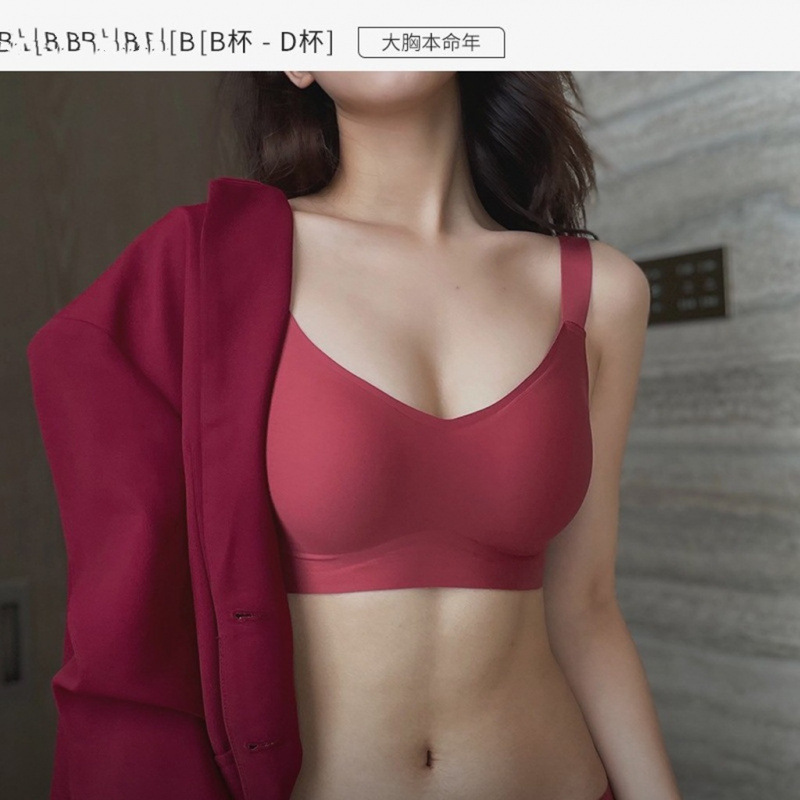 Jelly Strip Soft Support Beautiful Back Sports Bra Yoga Small Breast Push-Up Comfortable Wire-Free Technology Seamless Intimates for Women