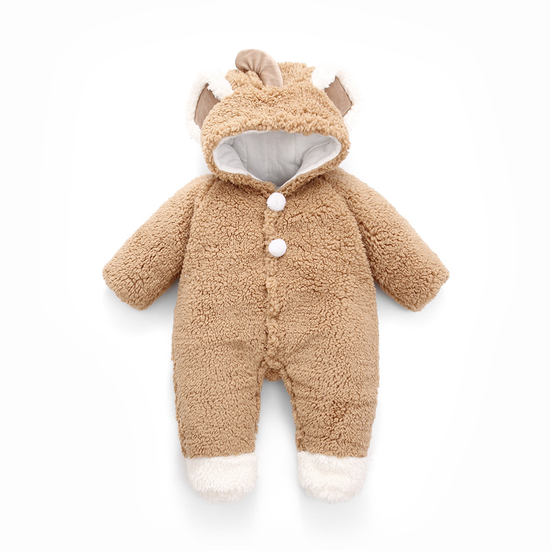 Picture of Baby's jumpsuit short-sleeved autumn and winter clothes winter thickened baby's climbing suit for boys and girls