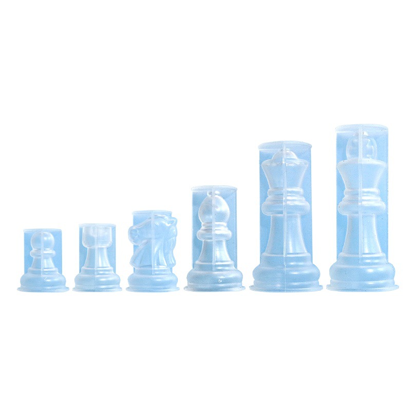 Triumphant diy drop mold stereo chess silicone mold mirror resin ornaments cross-border exclusive