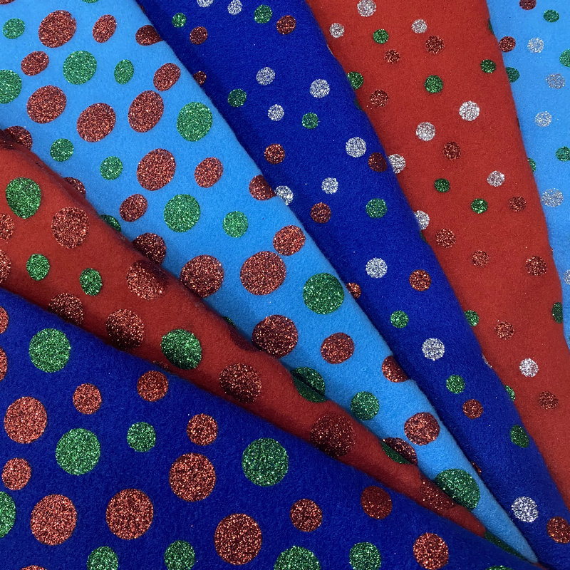 Manufacturers for sale multi-color big flower point wool knitted jacquard new autumn and winter Christmas wool fabric
