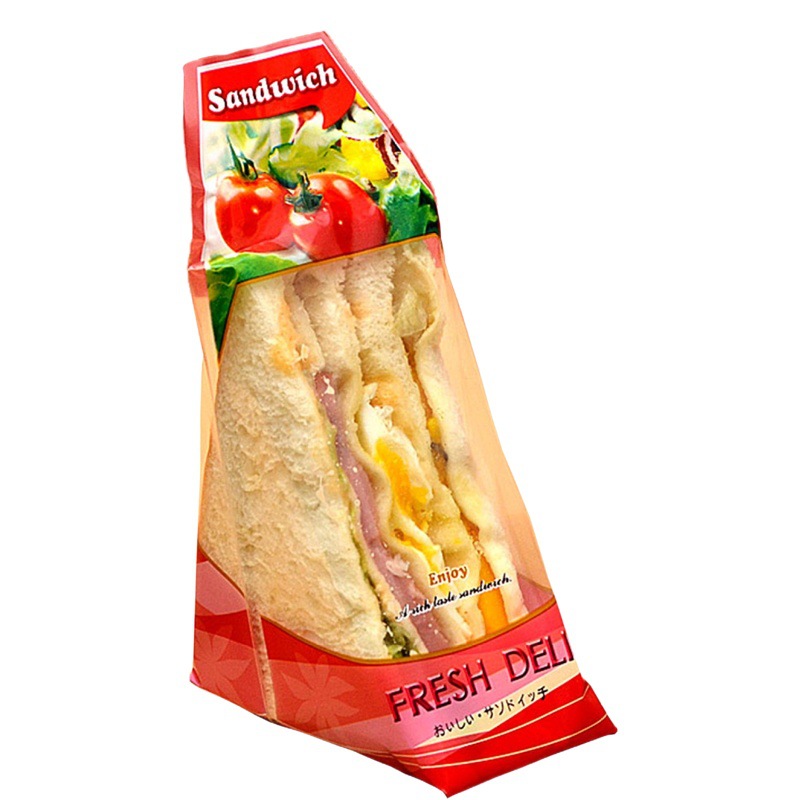 Easy-To-Tear Sandwich Baking Packaging Bag Disposable Transparent Sandwich Bag Cake Bread Packaging Triangle Bag