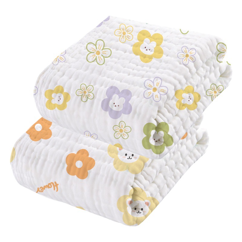 Class a Two-Layer and Four-Layer Pure Cotton Gauze Baby Bath Towel, Newborn Baby Bath Towel, Absorbent Bath Wrap, Swaddle Wrap