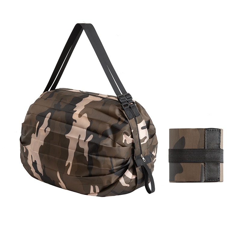 Picture of Foldable shopping bag travel shoulder portable thick large grocery shopping bag supermarket green shopping bag wholesale
