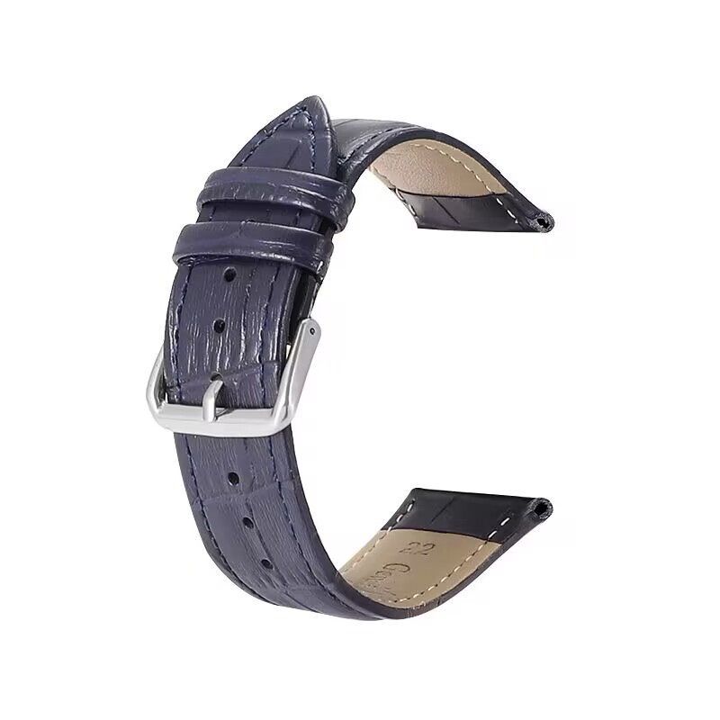 Picture of Factory Direct Sales Genuine Leather Watch Strap Crocodile Pattern Bamboo Pattern Pin Buckle Watch Strap Seven Colors Optional Suitable for Huawei Gt Samsung Apple