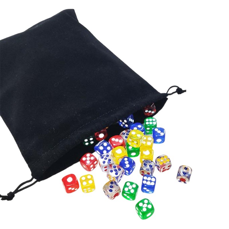 12mm Transparent Colorful Dice Dice Placement Acrylic Ktv Bar Crystal Transparent Dice