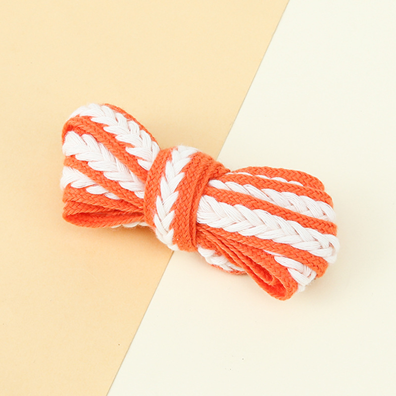 Picture of Marshmallow Two-Color Wheat Ear Shoelaces 1.5cm Casual Shoes Sneakers Twist Woven Cotton Shoelaces Ready for Cross-Border Wholesale