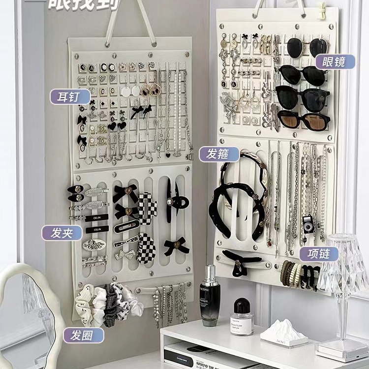 in stock Children's Hair Accessories Storage Wall Hanging Bag Hairband Hairpin Hairpin Headline Baby Jewelry Display Rack Felt Hanging Bag