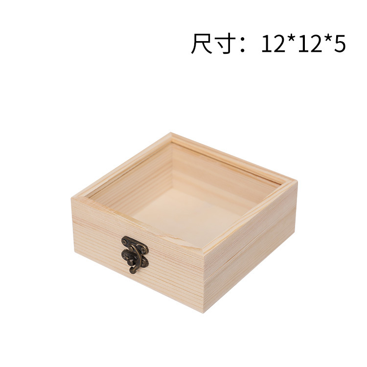 Picture of Accompanying Gift Wooden Box Simple Pine Gift Packaging Box Candy Box Immortal Flower and Wood Box Wooden Jewelry Storage Box