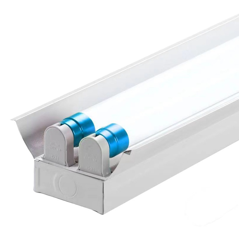 Double tube led fluorescent lamp 1.2 meters double branch with cover single with cover classroom garage lamp full set of LED bracket lamp