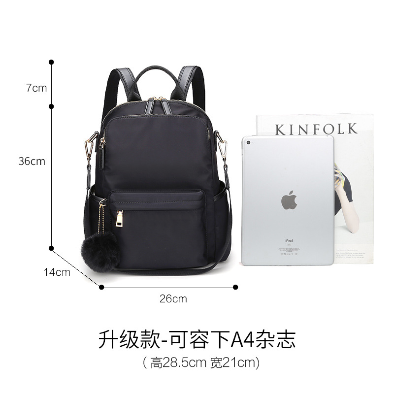 Picture of Fashion Casual Japanese-Korean Style 2024 New Anti-theft Women's Oxford Cloth Backpack Women's Large Capacity Simple Travel Bag