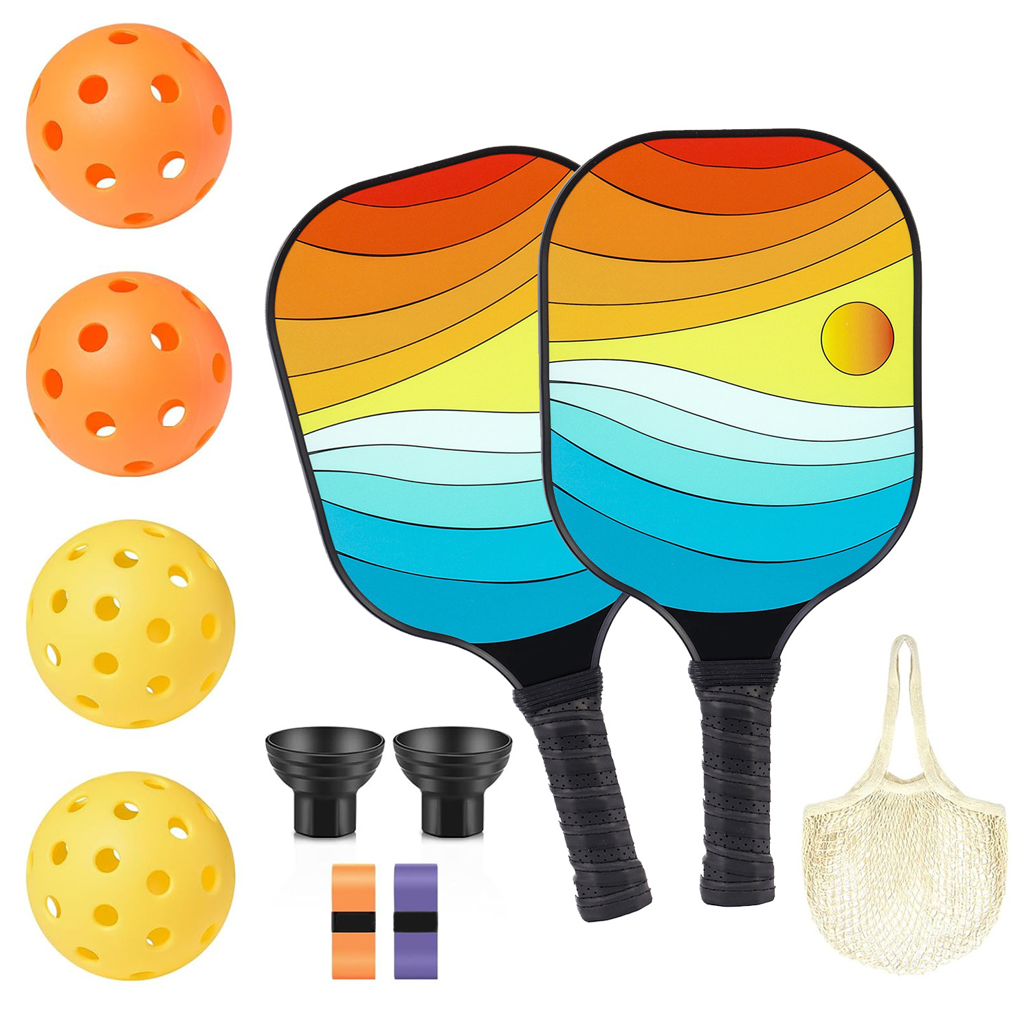 Picture of Peak ball racket glass fiber edge strip UV pattern design outdoor leisure entertainment cross-border pickle pickle racket