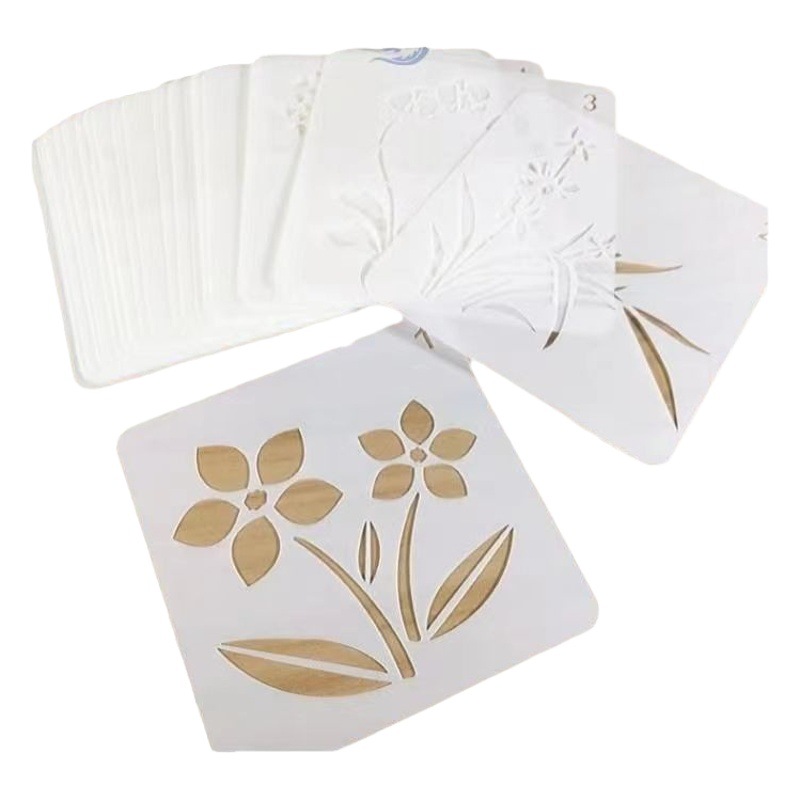 Cross-border Amazon flowers new spray pattern hollow painting template hand painting spray painting flowers and plants pattern animals