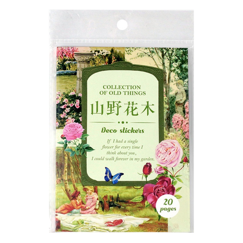 Letter of Lovers Material Stickers Old Collection Book Series Retro Plant Hand Account Collage Decorative Stickers