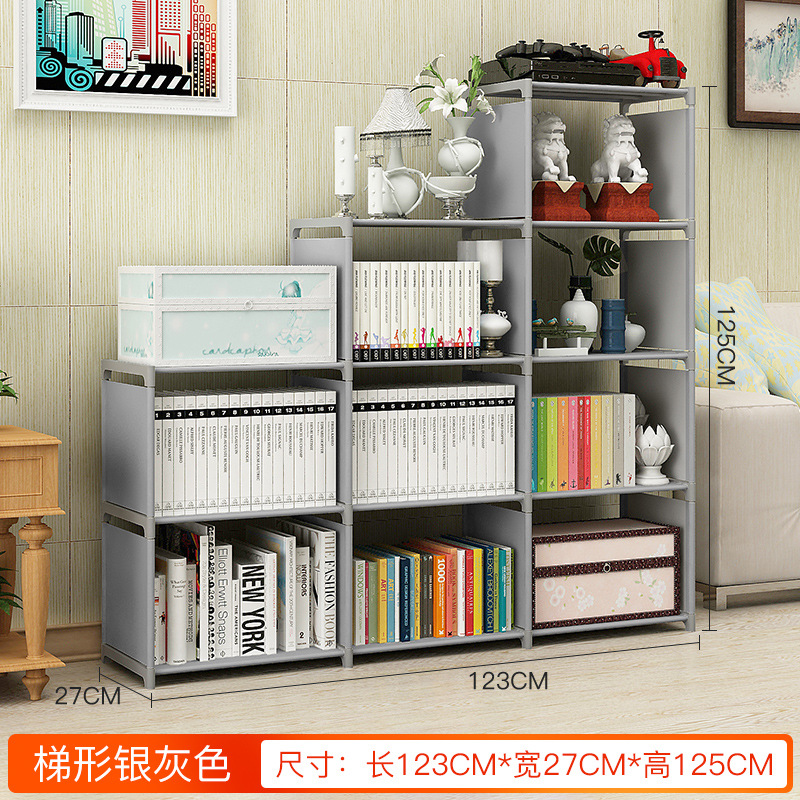 Picture of Bookcase trapezoidal bookshelf multi-layer combination bookcase shelf children student bookshelf classroom locker storage bookshelf