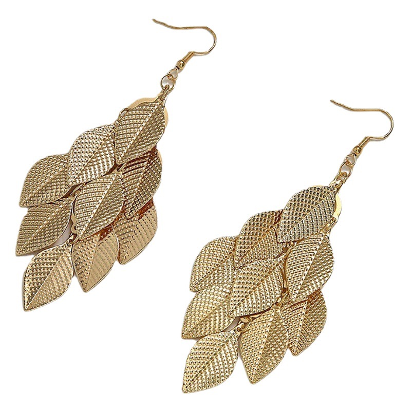 ins style new fashion earrings color earrings small nine leaves jewelry copper accessories jewelry wholesale