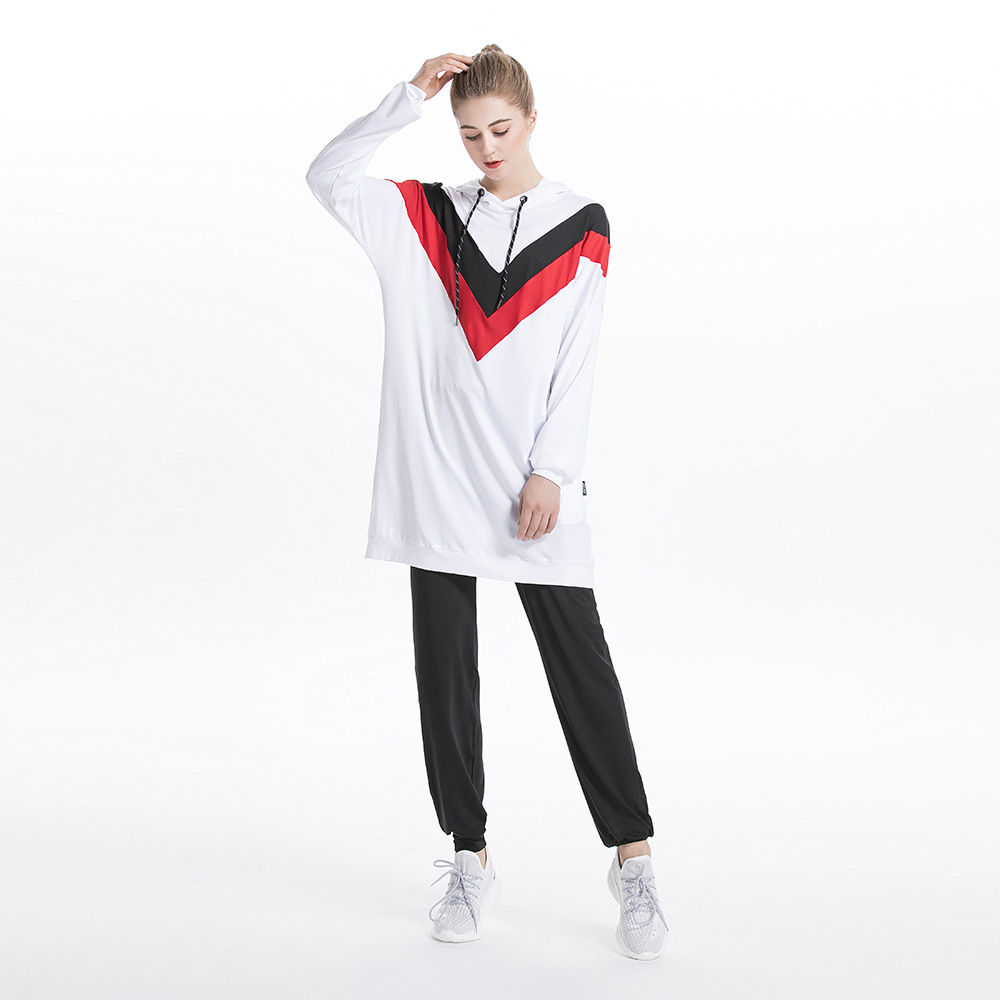 Picture of Autumn and Winter New Middle Eastern Arab Hui Sports and Leisure Color Matching Hooded Sports Sweatshirt Suit Y015