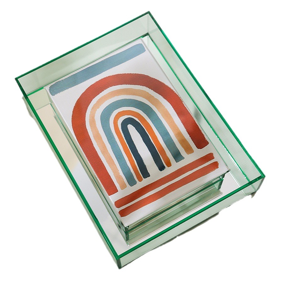 Color Acrylic Photo Frame Double-sided Transparent Photo Frame Table 6-inch Clip Poster Mounted Picture Frame Wall Hollow Photo Frame